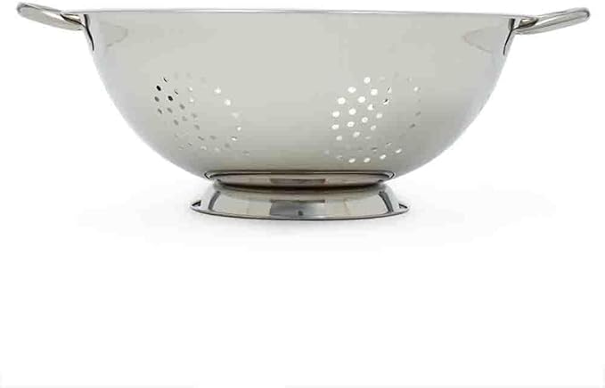 Metal Colander with Stainless Steel Finish by Home Basics, 7 QT | Large - Image 2