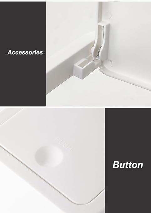 Compact Push-in Trash Can with Lid - Image 4