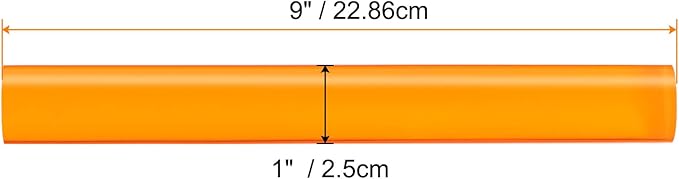 HARFINGTON Acrylic Clay Roller 9 Inch x 1 Inch Solid Non-Stick Plastic Round - Image 2
