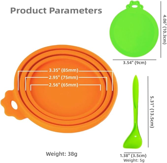 MoPawKT- Silicone Can Covers, Cat & Dog Food Can Covers Lids, Universal 3 Sizes - Image 2