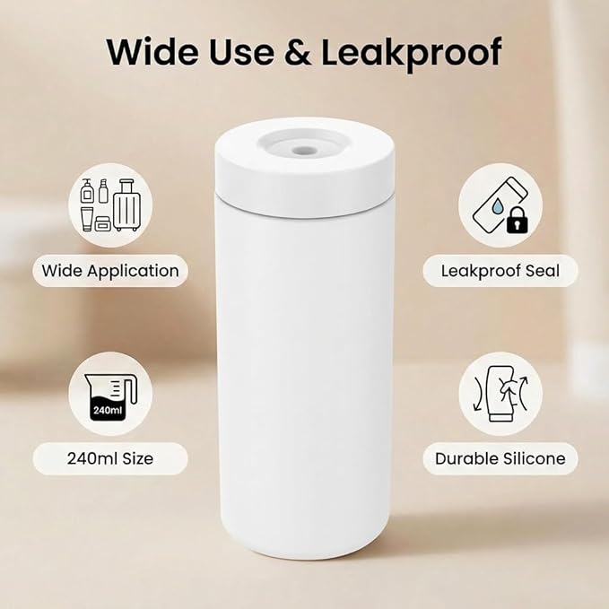 Dish Soap Dish Dispenser, 240ml Silicone Squeeze Washing Up Liquid and Hand - Image 2