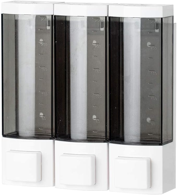 Shower Soap Dispenser 3-Chamber, Drill Free by YISMAN