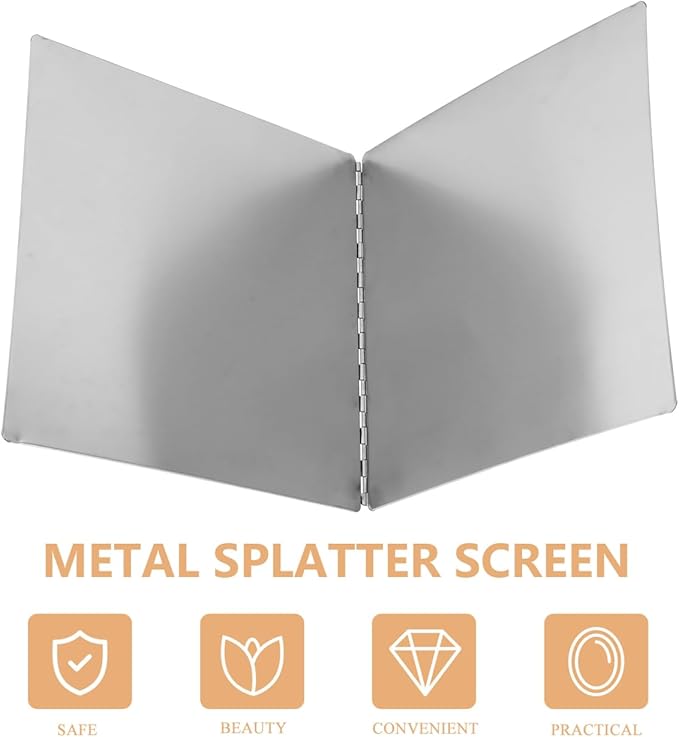 ABOOFAN Stainless Steel Oil-Proof Kitchen Shield 11.8 Inch Foldable Grease - Image 4