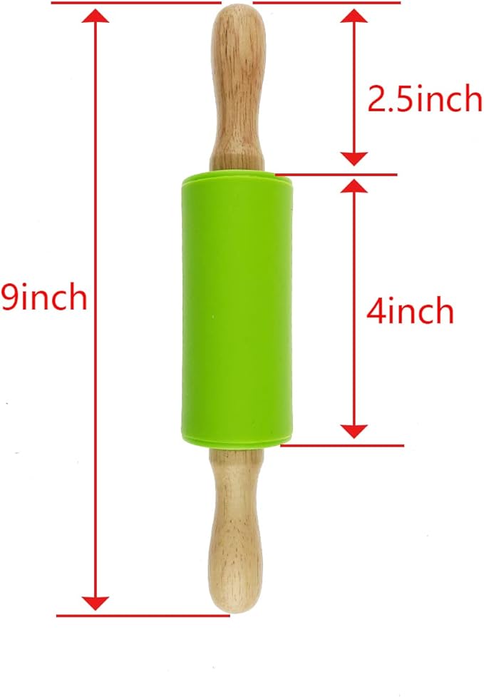 4 Pack Small Rolling Pin for Kids, Kids Rolling Pin for Home Kitchen - Image 2