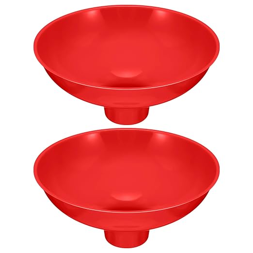 Vesici 2 Pack Extra Large Wide Mouth Funnel Red 2.5" x 10" Multi Purpose by Vesici