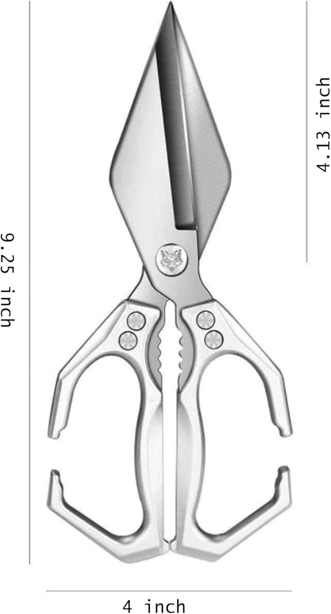 Multifunctional Heavy-Duty Kitchen Shears, Ultra Sharp Stainless Steel Poultry - Image 5