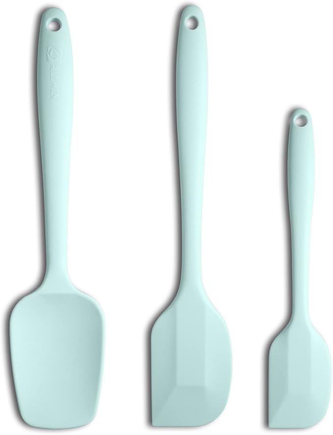 Silicone Spatula 3‑Piece Set Heat Resistant 600°F Non‑Stick Rubber Spatulas by ALLWIN-HOUSEWARE