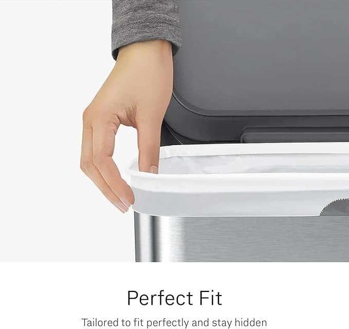 simplehuman Code Q 200 Count Custom Fit Liners, Drawstring Kitchen Trash Bags - Image 3