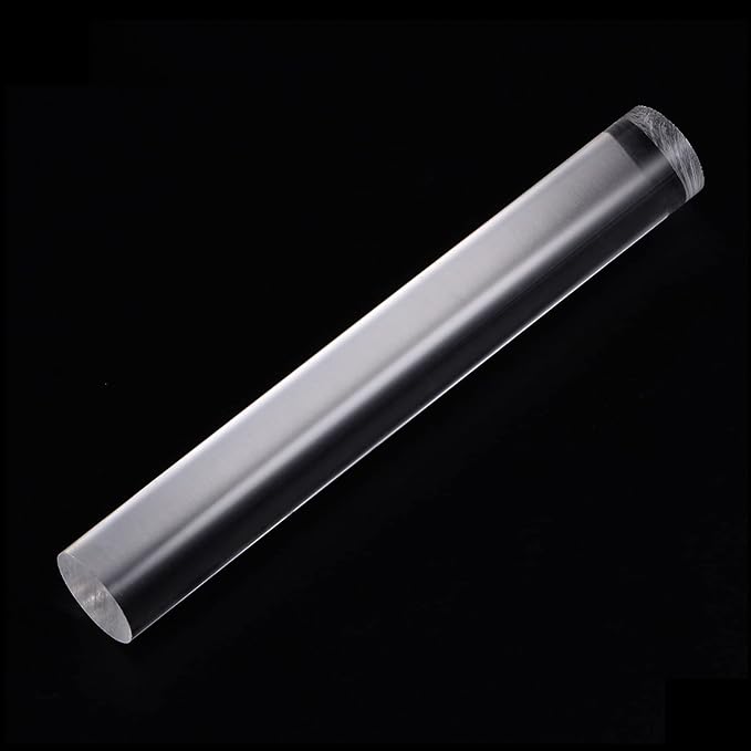 HARFINGTON Acrylic Clay Roller 7.28 Inch x 1 Inch Solid Non-Stick Plastic Round - Image 3
