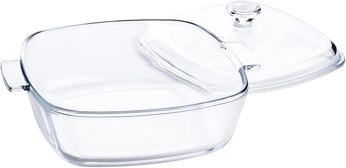 Clear Square Glass Casserole - Image 4