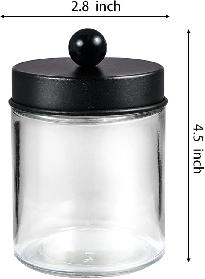 3 Pack Apothecary Jar Canisters Bathroom Vanity Organizer - Image 4