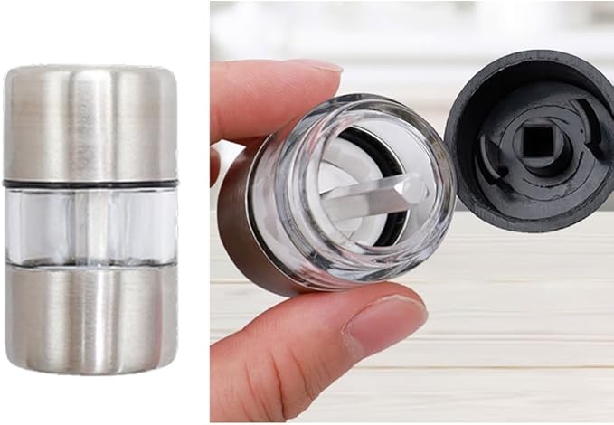 FGDTREE Portable Stainless Steel Salt and Pepper Grinder Mini Grinding - Image 8