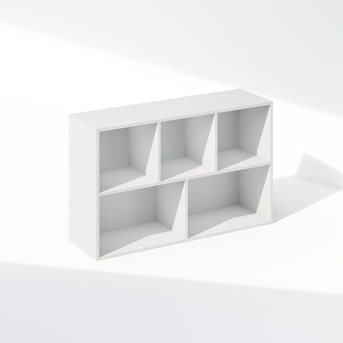 Furinno Reed Closet Organizers and Storage, 5-Cube Reversible Closet Shelves - Image 6