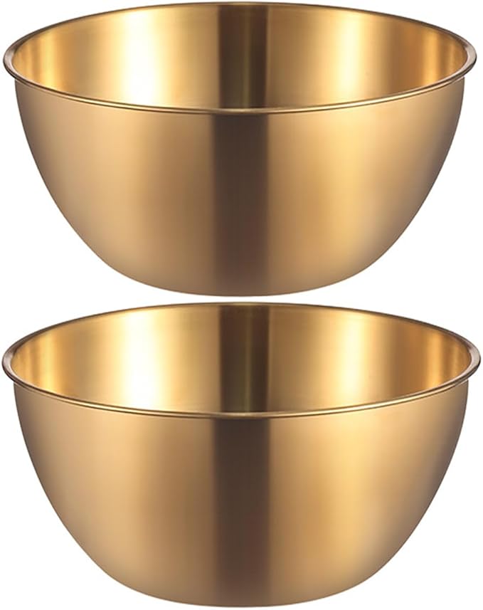 Stainless Steel Salad Bowls Set of 2 Mixing Bowl by AIYoo