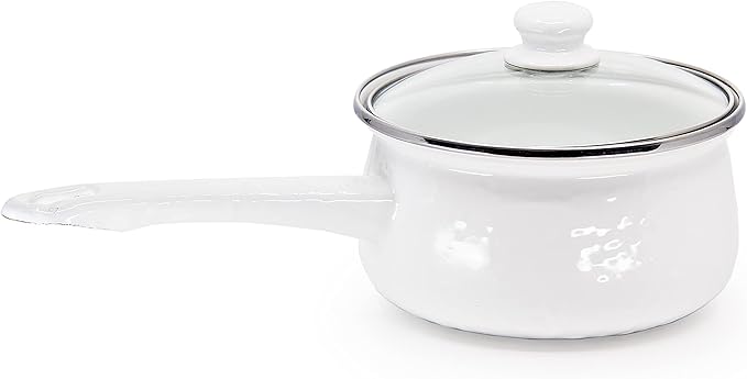 Golden Rabbit Enamelware Sauce Pan by GoldenRabbitEnamelware