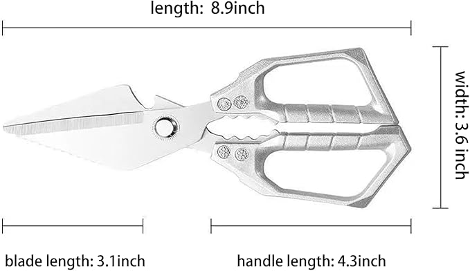 Kitchen Scissors all Purpose, Stainless Steel Kitchen Shears, Meat Scissors - Image 3