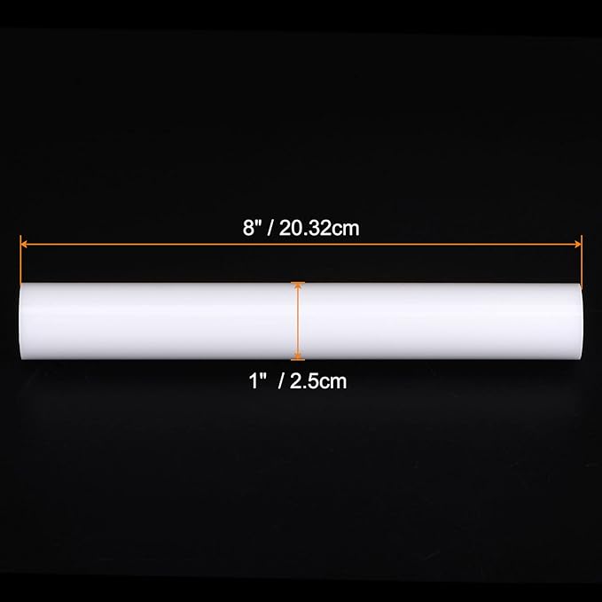 HARFINGTON Acrylic Clay Roller 8 Inch x 1 Inch Solid Non-Stick Plastic Round - Image 2
