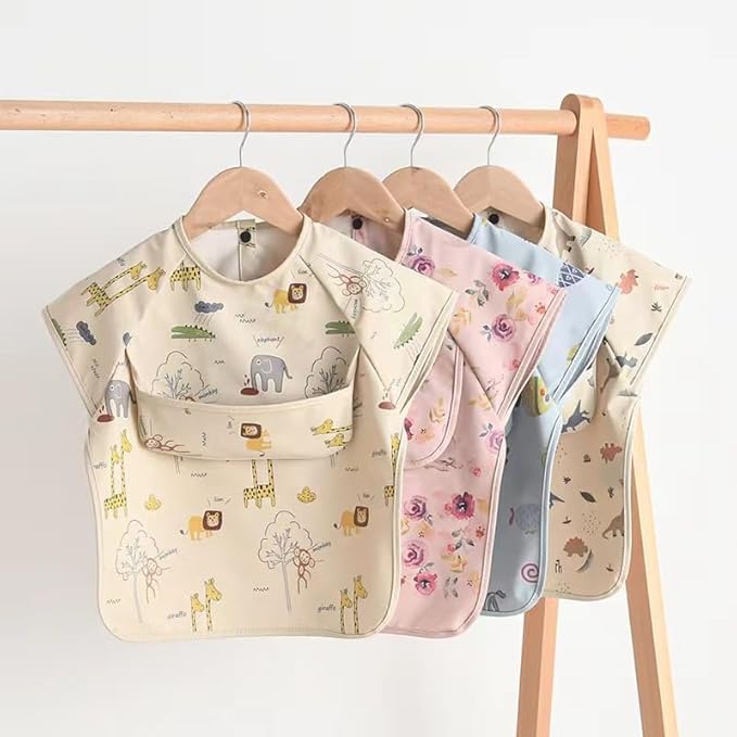 Waterproof Baby Bibs, Infant Toddler Extra Cover Feeding Bib - Image 9