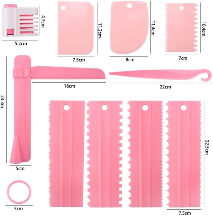 11 Pcs Cake Scraper Set Cake Edge Scraper Cutters - Image 2