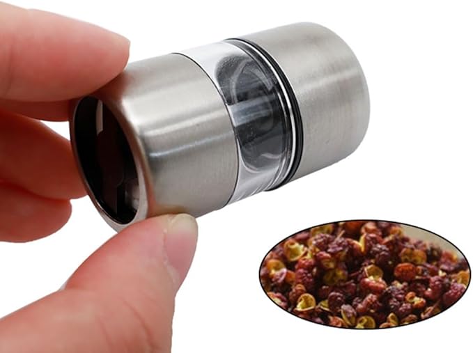FGDTREE Portable Stainless Steel Salt and Pepper Grinder Mini Grinding - Image 9