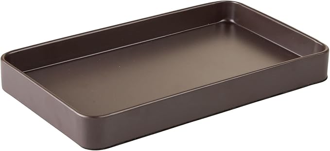 mDesign Modern Decorative Metal Guest Hand Towel Tray Holder Organizer - Image 8