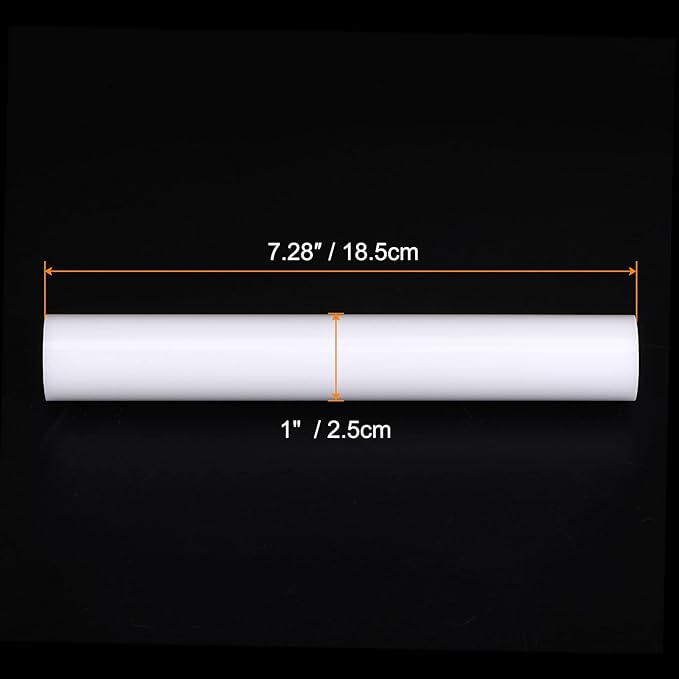 HARFINGTON Acrylic Clay Roller 7.28 Inch x 1 Inch Solid Non-Stick Plastic Round - Image 2