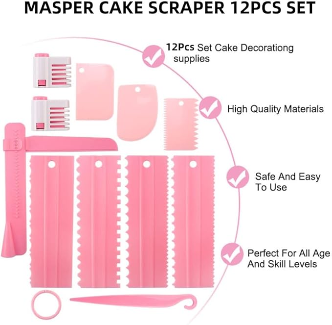 11 Pcs Cake Scraper Set Cake Edge Scraper Cutters - Image 5