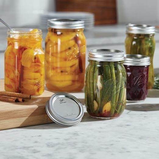 Ball Glass Mason Jars with Lids and Bands, Used - Image 6