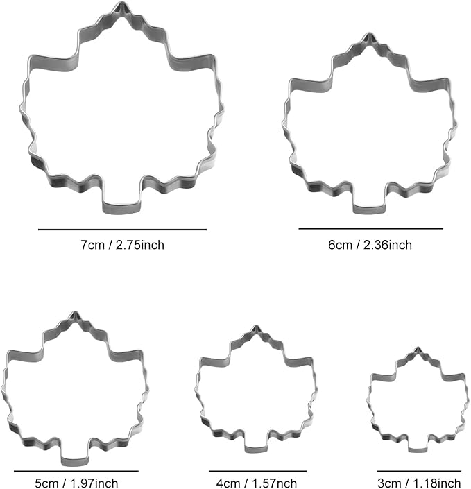 Maple Cookie Cutters Thanksgiving Day, 5 Pack - Image 3