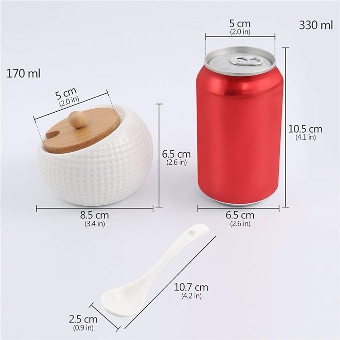 Porcelain Condiment Jar Spice Container - Image 4