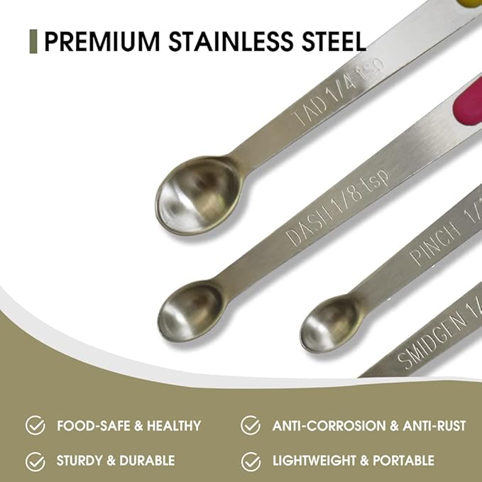 Mini Measuring Spoons Set, Tiny Stainless Steel Measure Teaspoons - Image 3