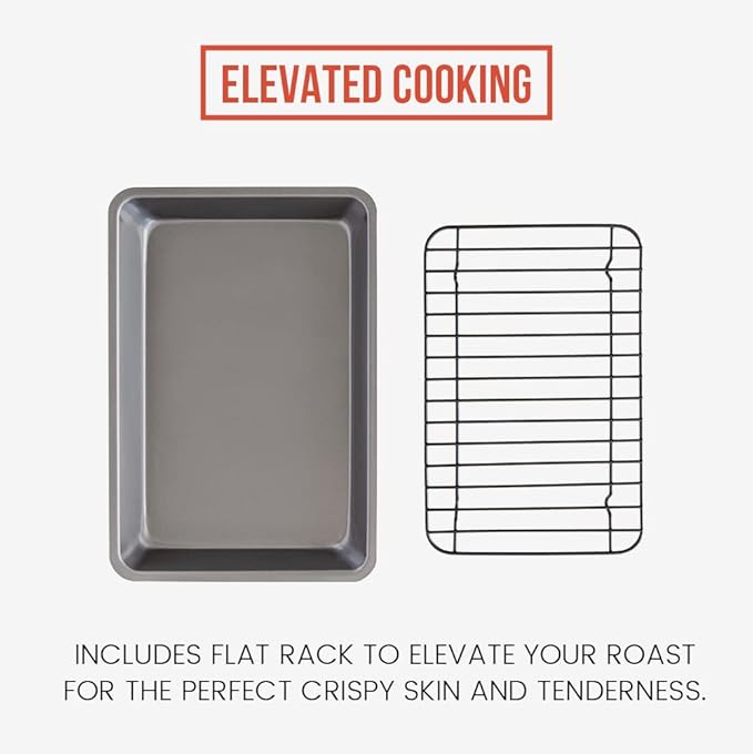 Chef Pomodoro Nonstick Carbon Steel Small Roasting Pan - Image 3