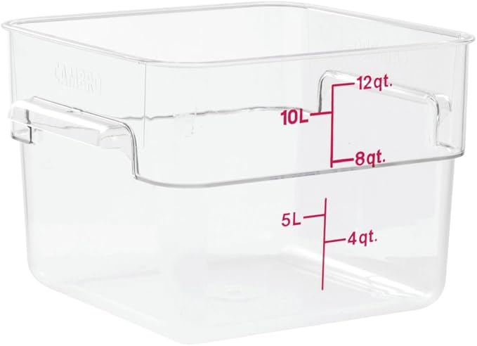Cambro 12SFSCW135 Camwear Polycarbonate Square Food Storage container, 12 Quart - Image 2