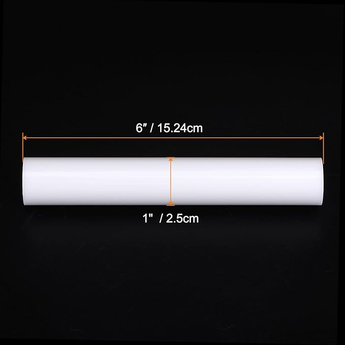 HARFINGTON Acrylic Clay Roller 6 Inch x 1 Inch Solid Non-Stick Plastic Round - Image 2