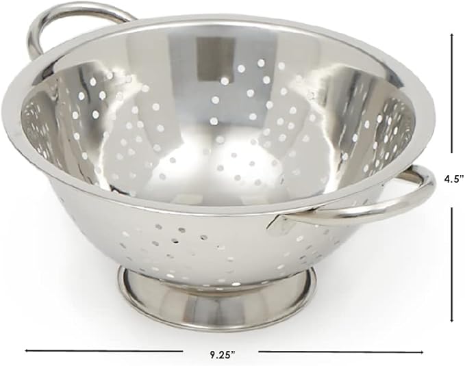 Home Basics Deep Colander Stainless Steel 3 Quart#44; - Image 7