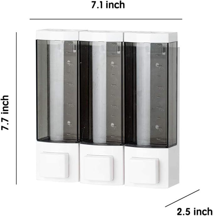Shower Soap Dispenser 3-Chamber, Drill Free - Image 3