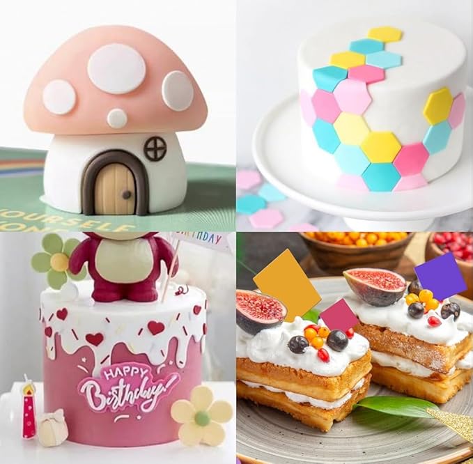 20 Pcs Cookie Cutters, Fondant Cake Cookie Plunger Cutter, Mini Plastic Biscuit - Image 5