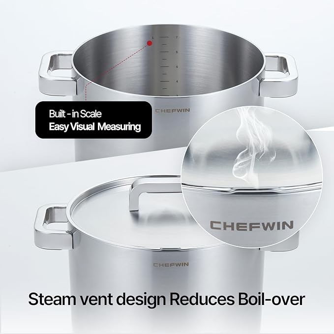 316 Stainless Steel 8.5 Quart Stock Pot - Image 7