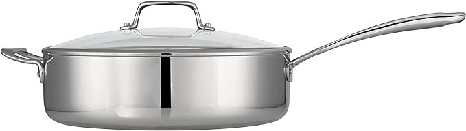 Tramontina Tri-Ply Clad Stainless Steel 6-Quart Saute Pan - Image 2