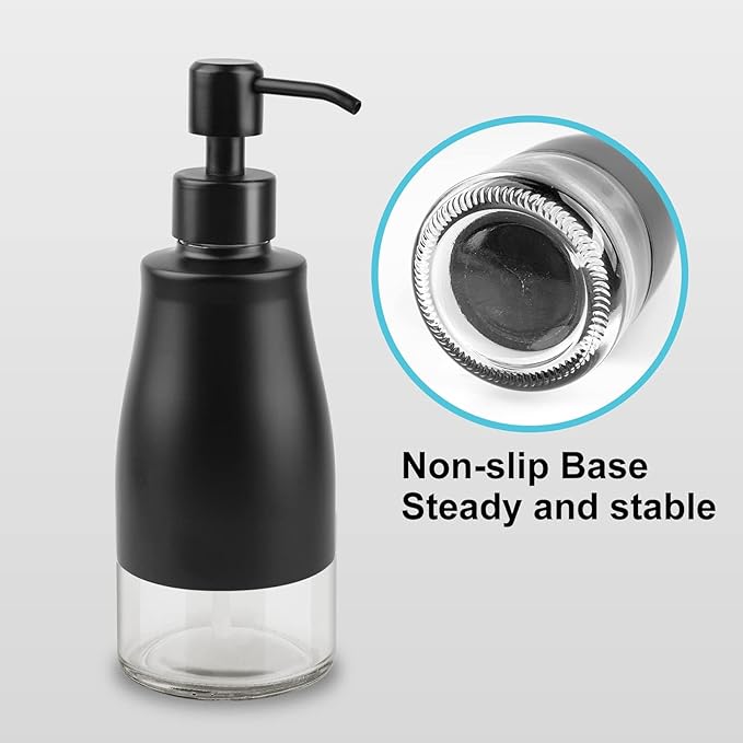 AUMIO Soap Dispenser with Non-Slip Silicone Pad, 2 Pack Kitchen Dish Refillable - Image 5