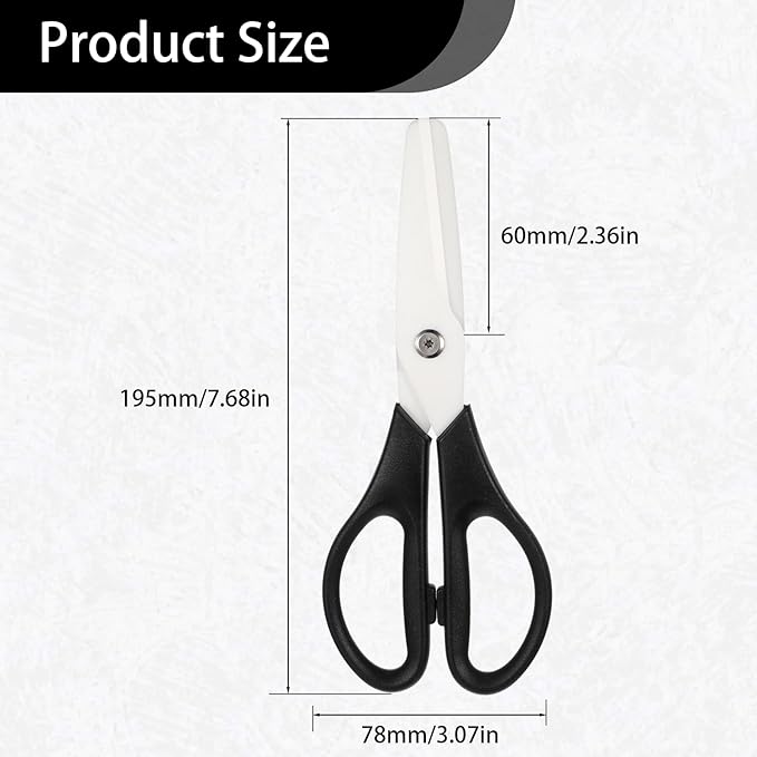 Ceramic Scissors 8" Kitchen Shears Scissors Ceramic Blade Kitchen Scissor All - Image 2
