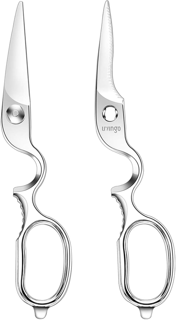 LIVINGO Kitchen Forged Shears Heavy Duty Come Apart Ultra Sharp Multi-function - Image 3