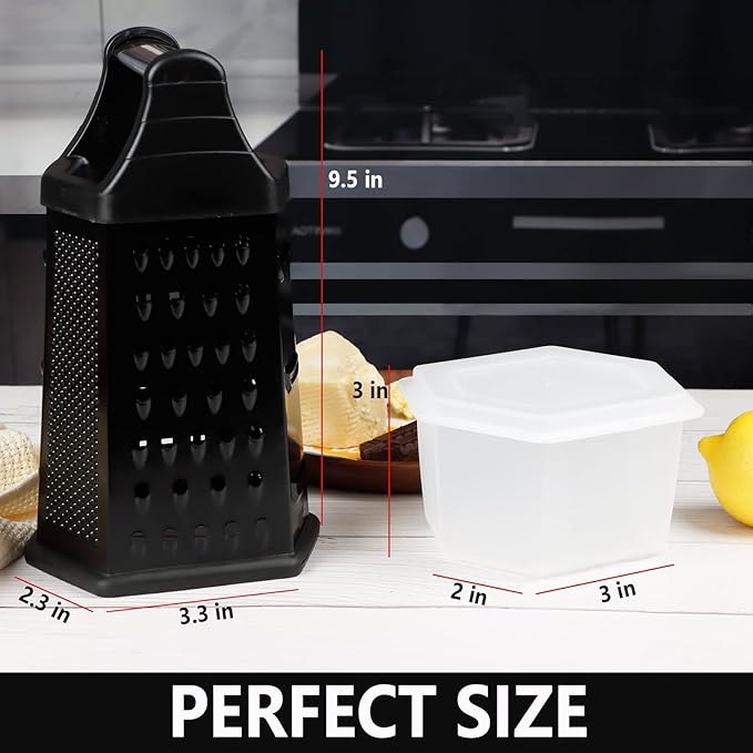 Box Grater, Cheese Grater Shredder Stainless Steel - Image 2