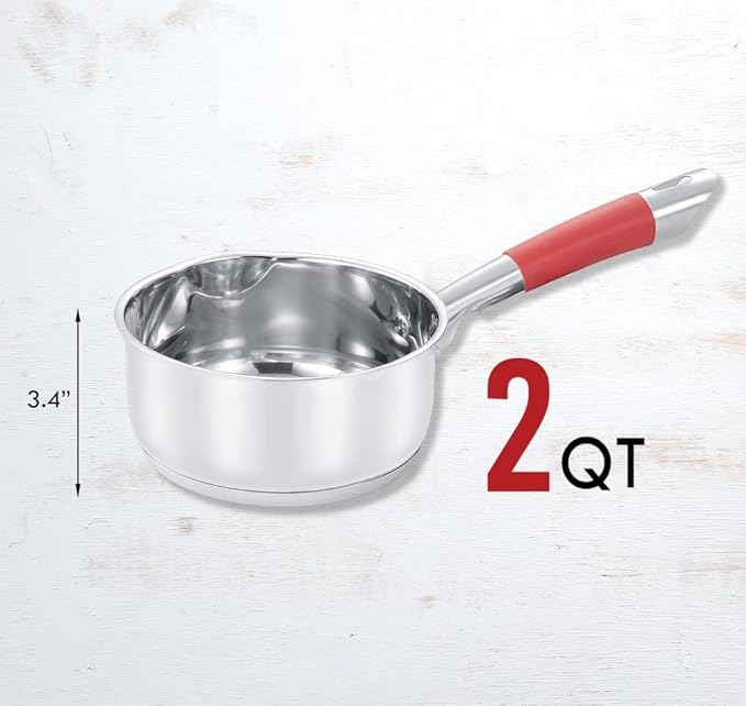 Concord 2 Quart Stainless Steel Saucepan - Image 2