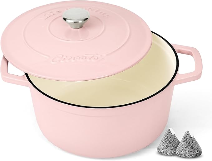 Ciwete Enameled Cast Iron Dutch Oven – 4.4 Quart Pot by Ciwete
