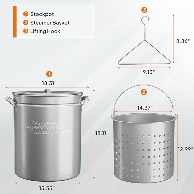 Bonnlo 62QT Stainless Steel Stock Pot - Image 6