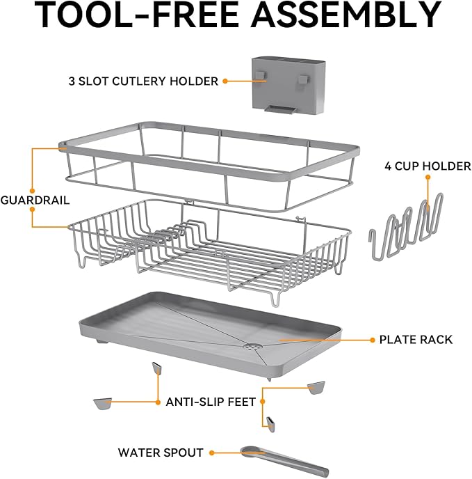TOOLF Dish Drying Rack, Dish Racks - Image 7