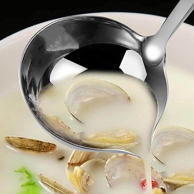 Soup Ladle 304 Stainless Steel Heavy Ladle - Image 3