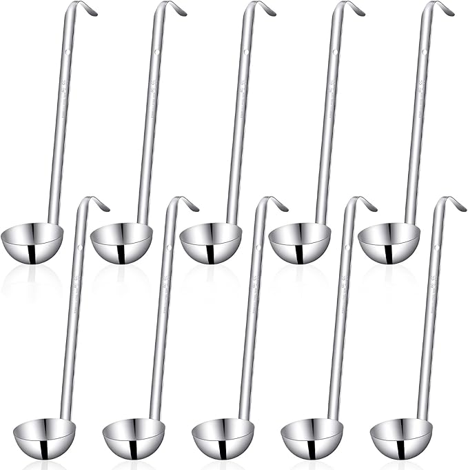 10PCS Stainless Steel Soup Ladle, 2 Oz Serving Ladles by Unknown