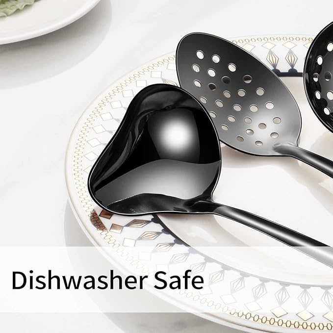Lazycorner Cooking Utensil Set 11 Pcs Stainless Steel Kitchen Utensils Set Wok - Image 7